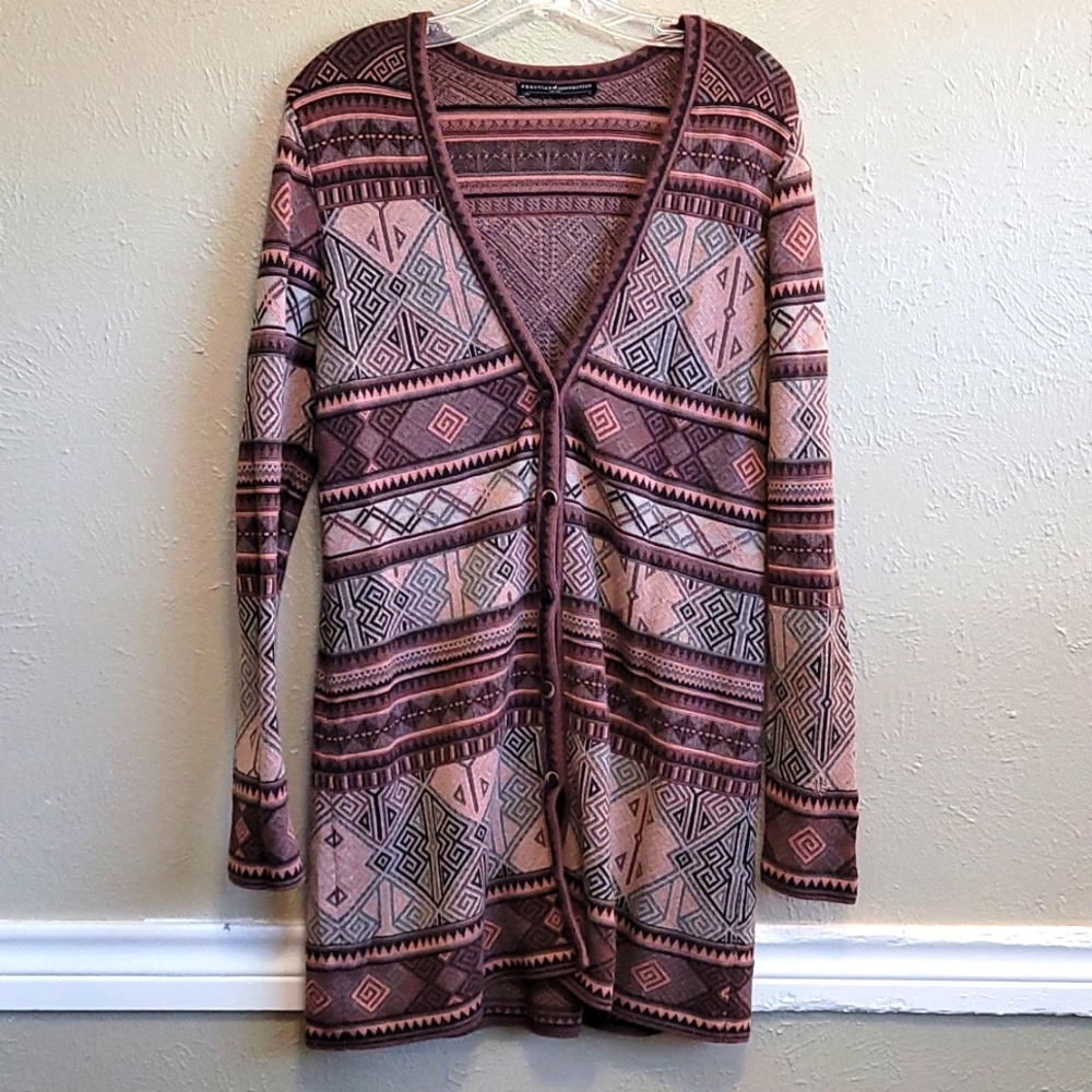 PERUVIAN CONNECTION SWEATER CARDIGAN SIZE: L - Picture 3 of 7